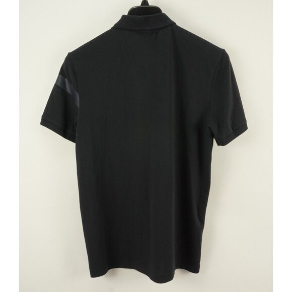 Hugo Boss Big Logo Shuttle Tape Men's Large Slim Black Performance Pique Polo - Picture 2 of 8